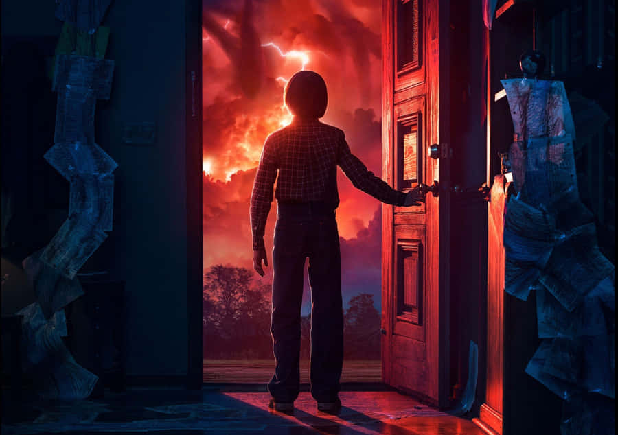 Sunset Over A Mountain Landscape Wallpaper