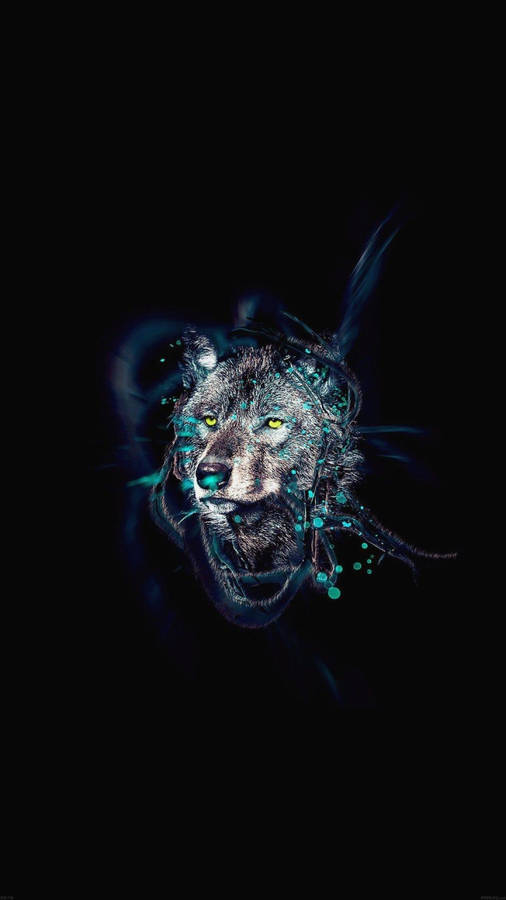 Super Amoled White Wolf Wallpaper