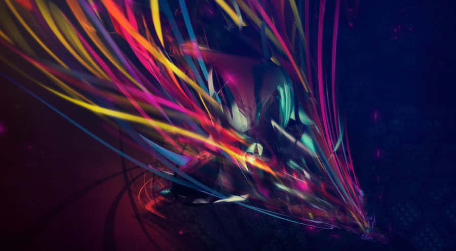 Super Cool Colorful Fantasy Art Lines Wallpaper