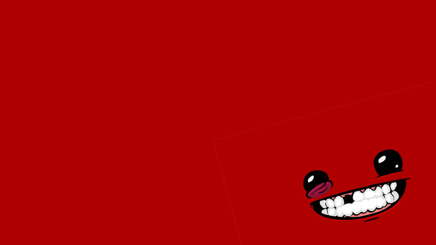 Super Meat Boy Eyes Teeth Wallpaper