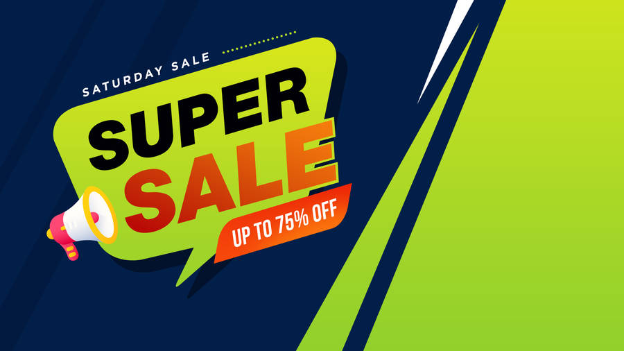 Super Saturday Sale Bubble Icon Wallpaper