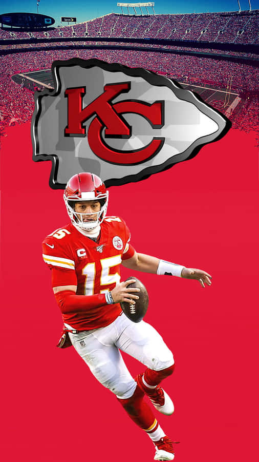 Superbowl Mvp, Pat Mahomes Celebrates With His Phone Wallpaper