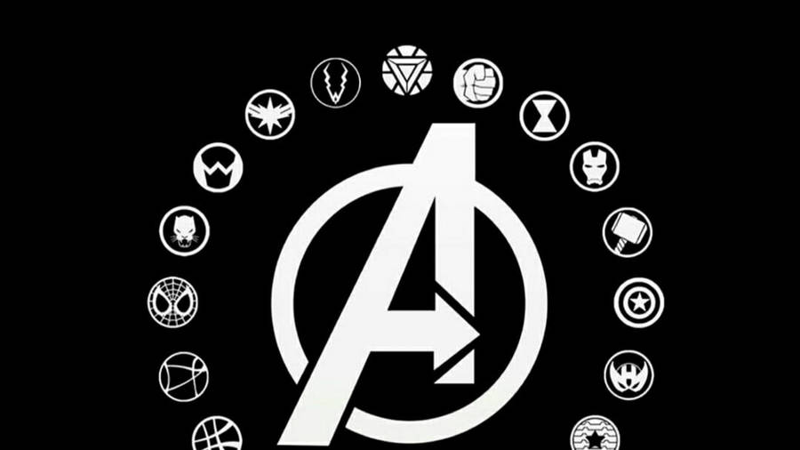 Superhero Icons Avengers Logo Wallpaper