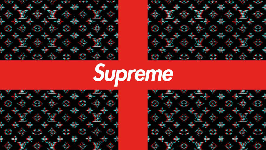 Superior Supreme Logo Textured Black Background Wallpaper
