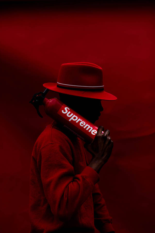 Supreme Aesthetic Man In Fedora Wallpaper
