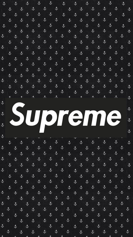 Supreme Brand In Black And White Wallpaper