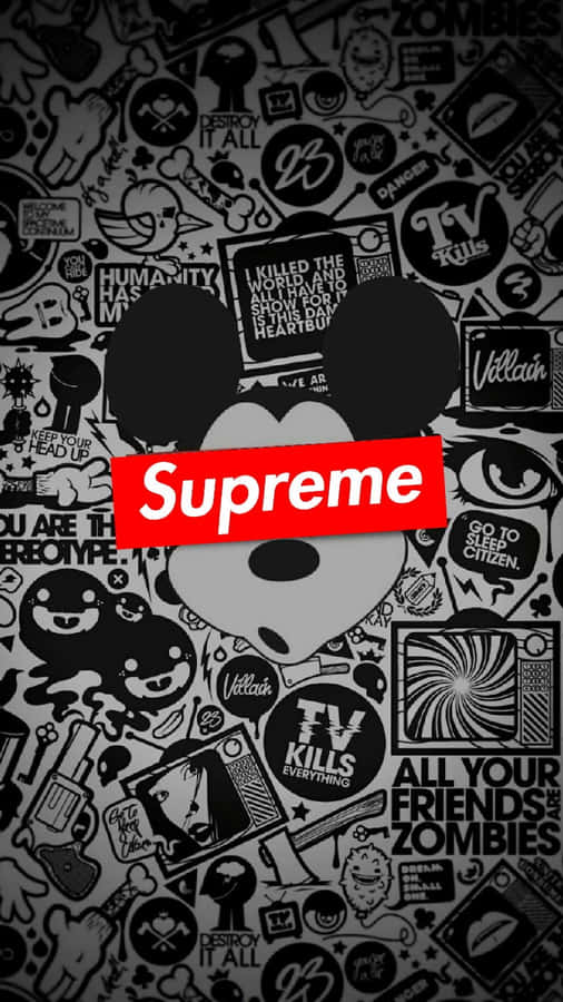 Supreme Cartoon Mickey Mouse Wallpaper