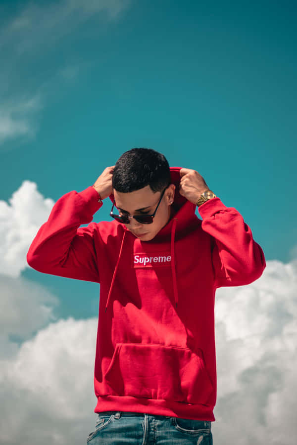 Supreme Hoodie - Red Wallpaper