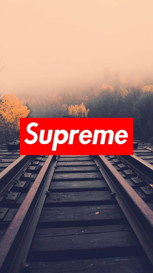 Supreme Logo On Trail Wallpaper