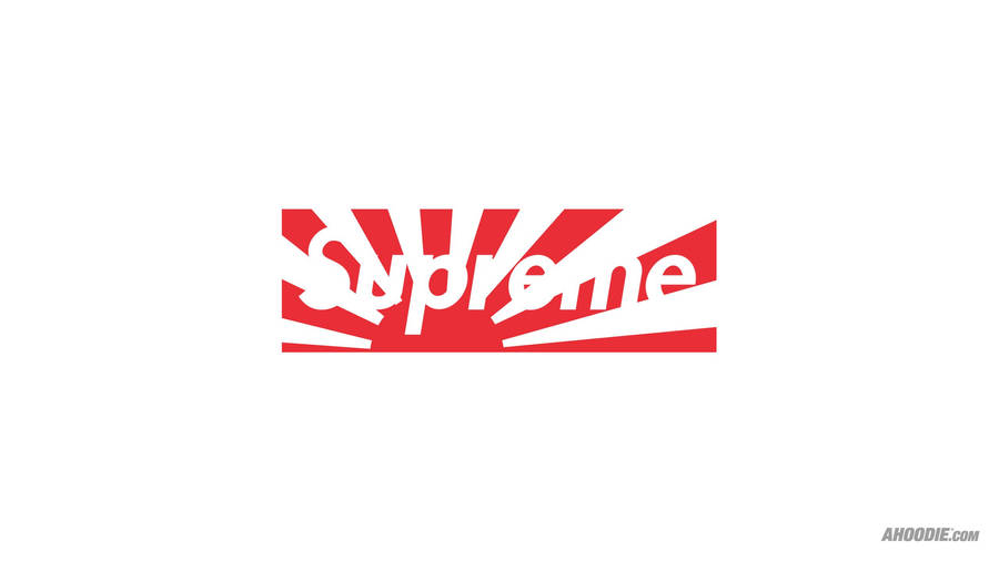 Supreme Red And White Rising Sun Wallpaper