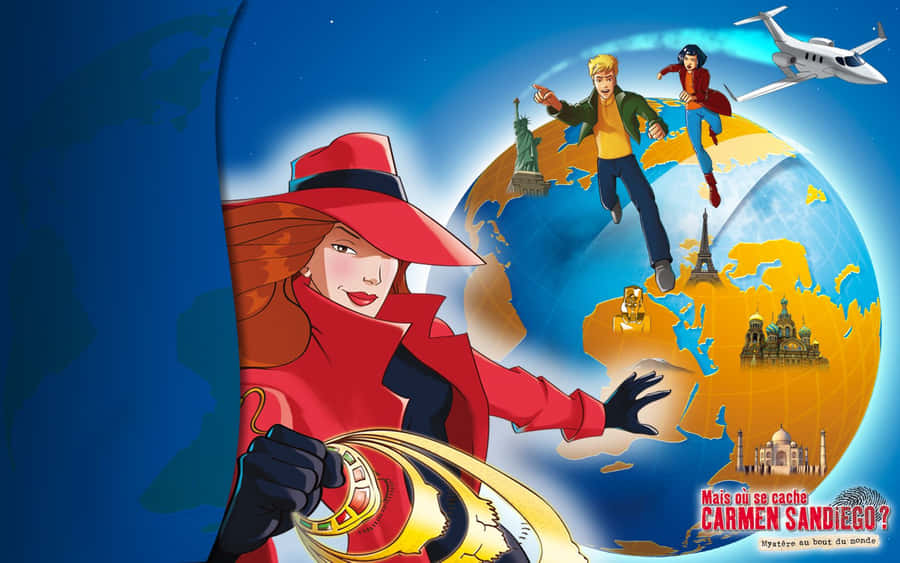 Surviving The Wild And Mysterious World Of Carmen Sandiego Wallpaper