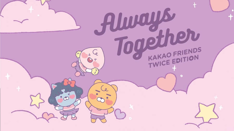 Sweet Purple Fun With Kakao Friends! Wallpaper