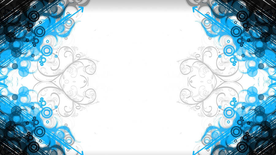 Swirling Blue Against Cool White Wallpaper