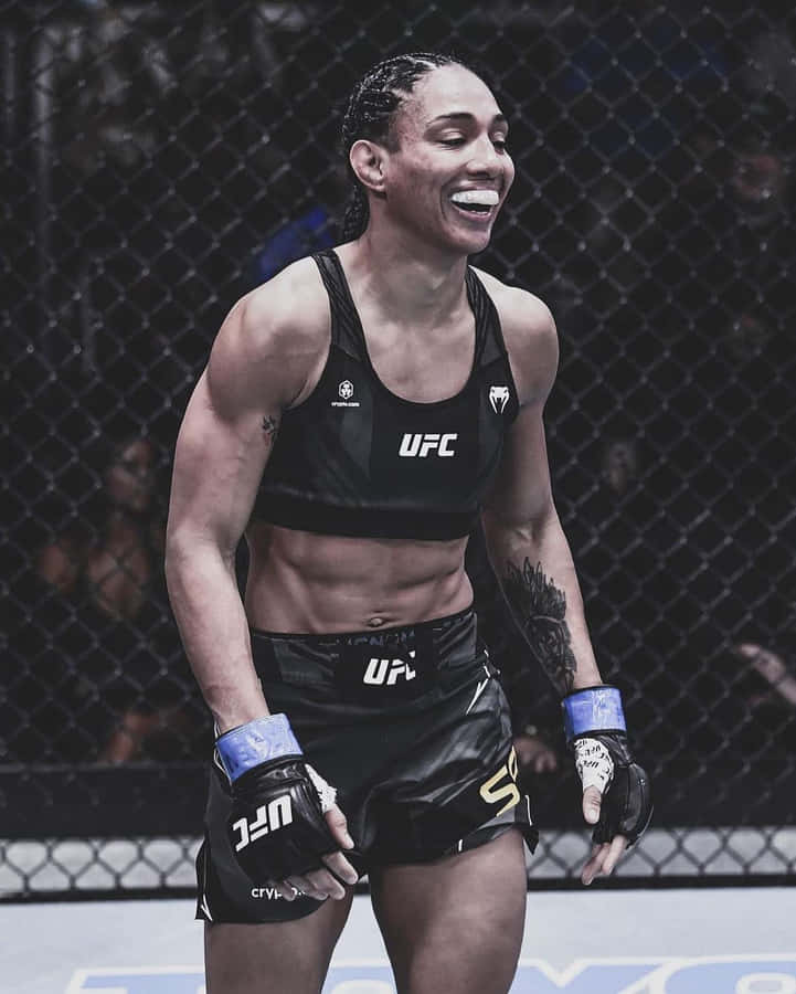 Taila Santos Smiling Inside Octagon Wallpaper