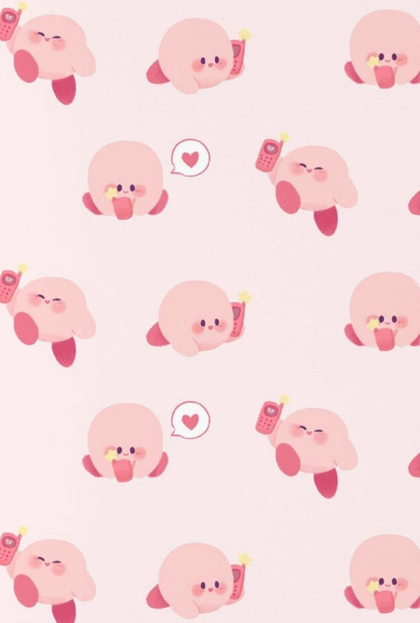 Take A Journey With Kirby Into The Magical World Of Pink! Wallpaper