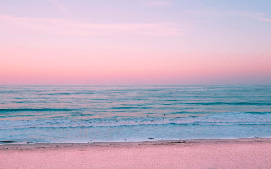 Take In The Breathtaking Beauty Of Pastel Beach Wallpaper