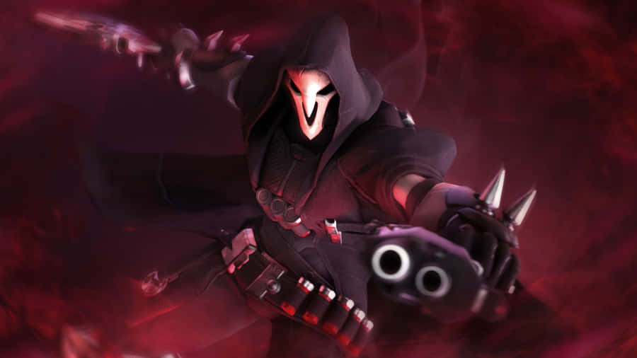 Take On The Enemy As Overwatch Reaper Wallpaper