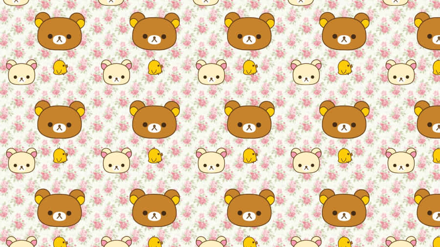 Take Your Favorite Bear Along As You Go With The Rilakkuma Laptop! Wallpaper