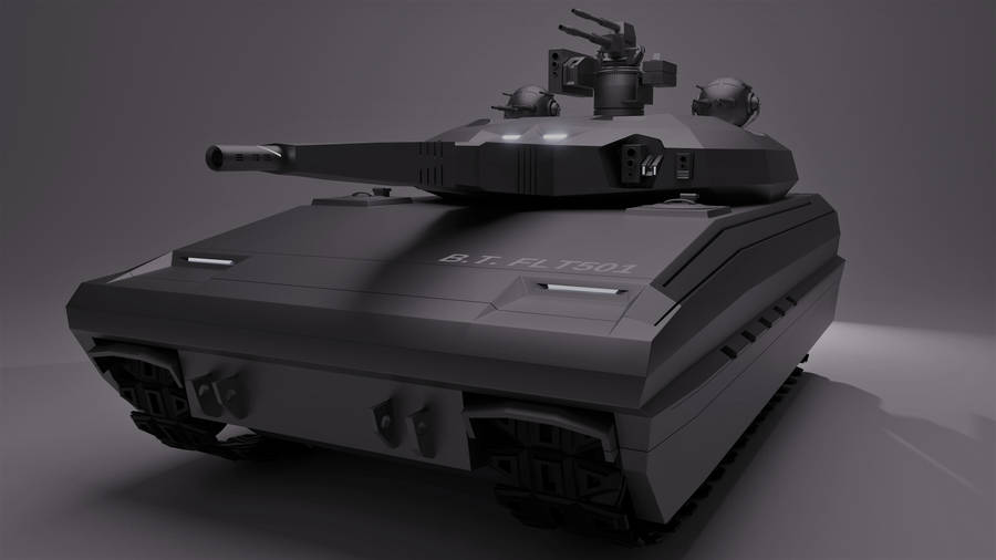 Tank Digitally Rendered Model Wallpaper