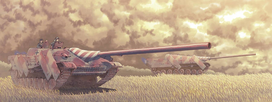 Tanks With Long Extended Gun Wallpaper