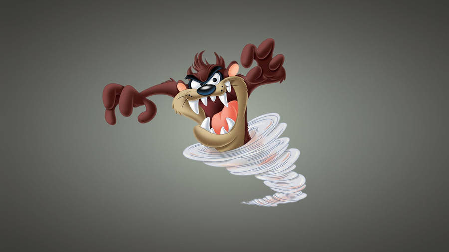 Tasmanian Devil Gray Aesthetic Wallpaper