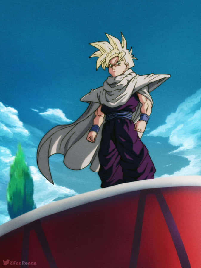 Teen Gohan White Cape Wallpaper