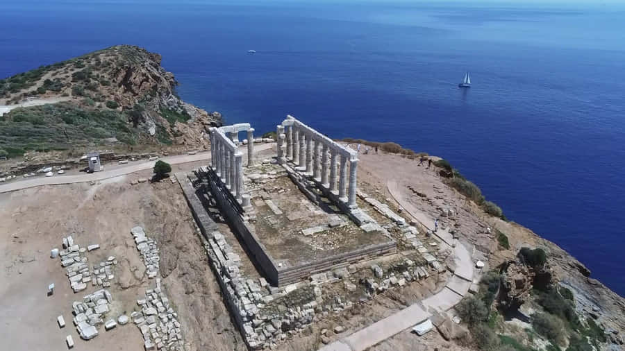 Temple Of Poseidon Sounion Wallpaper