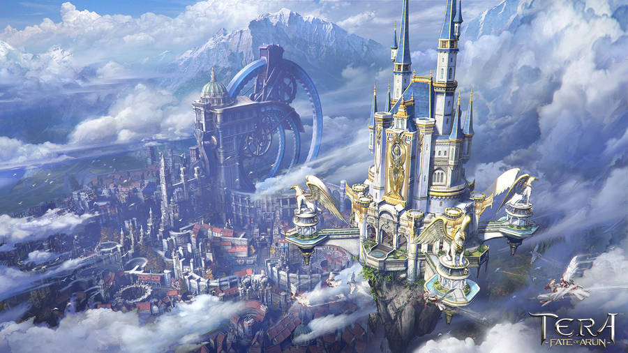 Tera Kingdom In The Sky Magnificent Castles Wallpaper