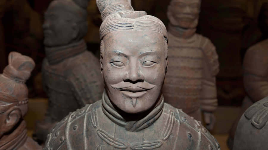 Terracotta Warriors Close Up Detailed Wallpaper