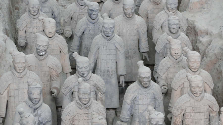 Terracotta Warriors Historic Chinese Sculptures Wallpaper