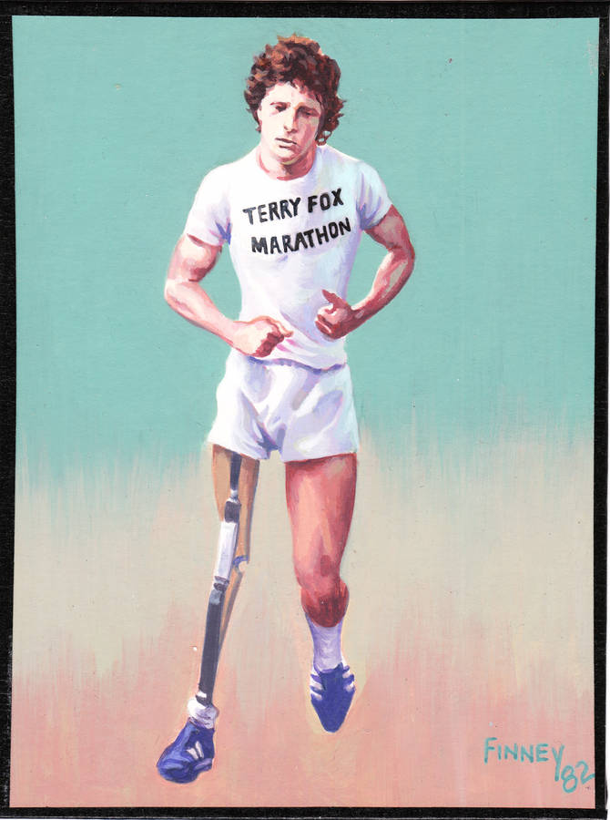 Terry Fox Pastel Painting Wallpaper