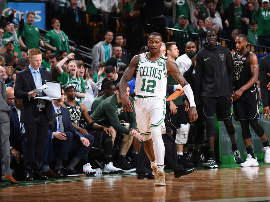 Terry Rozier White Boston Celtics Jersey Wallpaper