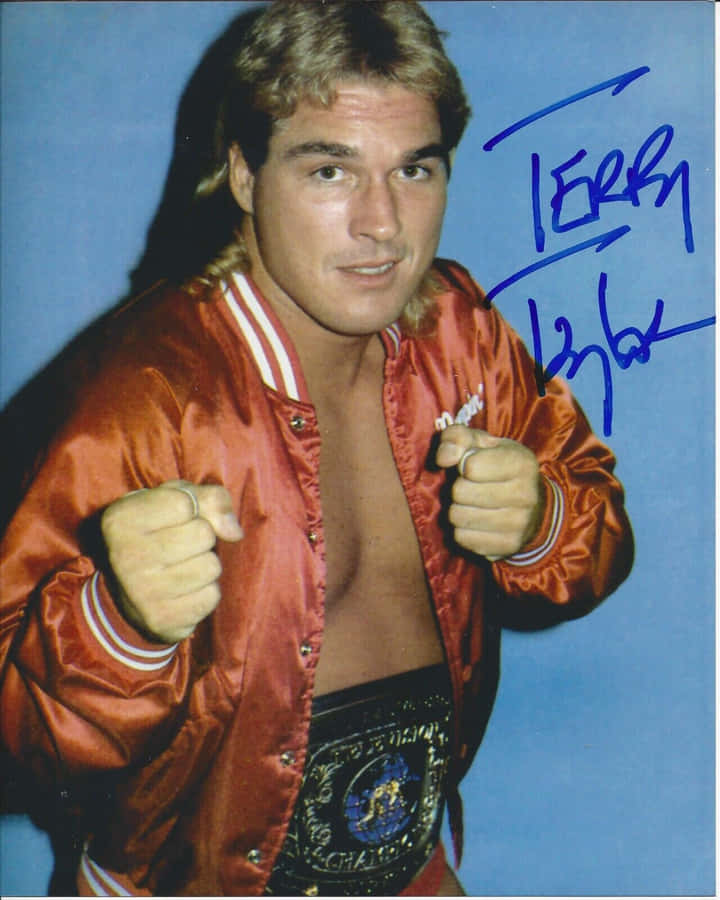 Terry Taylor Posing With Boxing Gloves Wallpaper