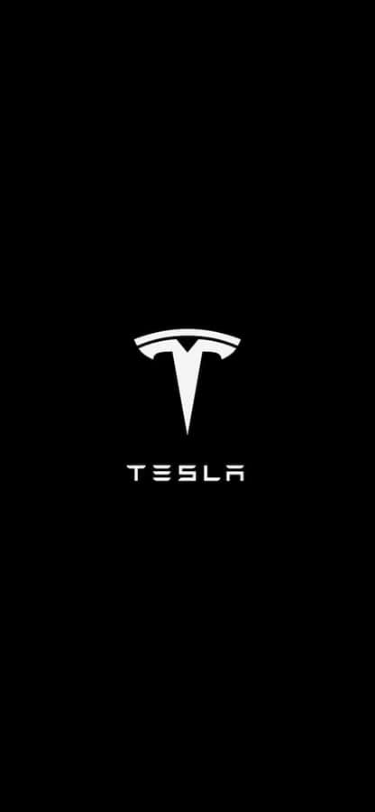 Tesla Logo On A Black Background Wallpaper
