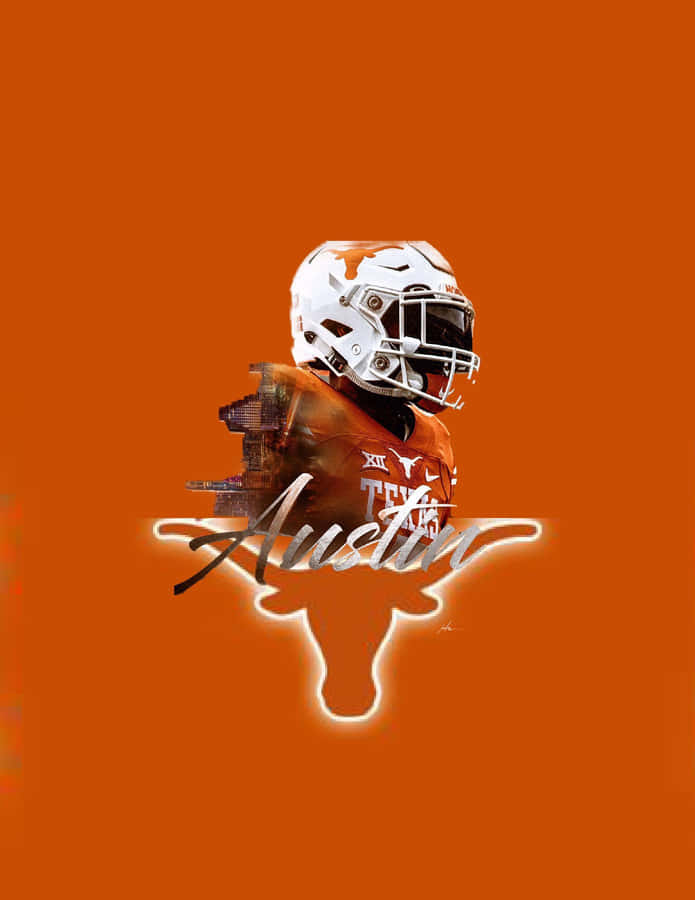 Texas Football Orange Art Wallpaper