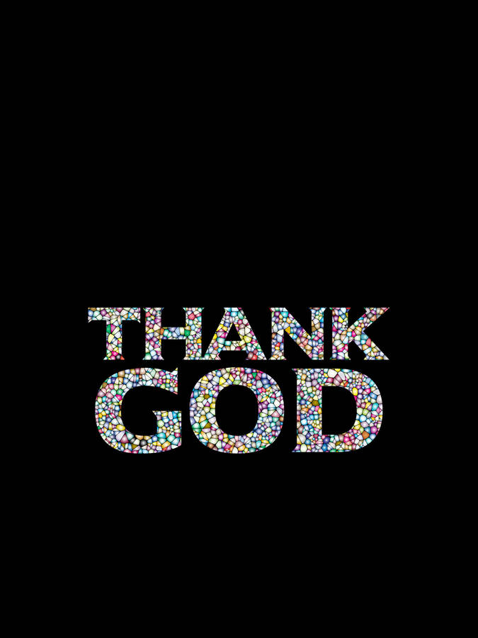 Thank God Text Wallpaper
