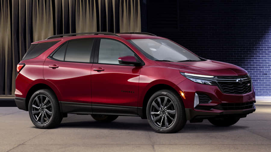 The 2019 Chevrolet Equinox Is Shown In Red Wallpaper