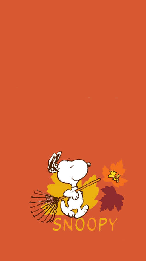 The Adventurous Snoopy Enjoys Sunny Fall Day Wallpaper