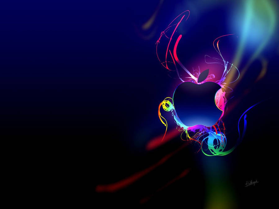 The Apple Logo In A Colorful Abstract Form Wallpaper