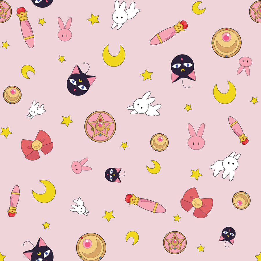 The Army Of Sailors In The Sailor Moon Pattern Wallpaper