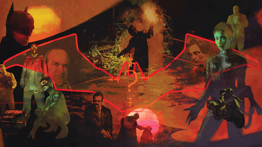 The Batman Cast Illustration Wallpaper