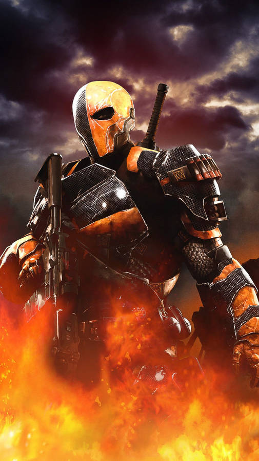The Battle-hardened Assassin—deathstroke Wallpaper
