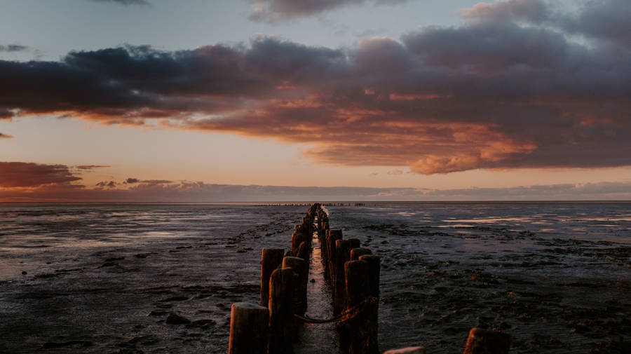 The Beauty Of An Ocean Sunset Wallpaper