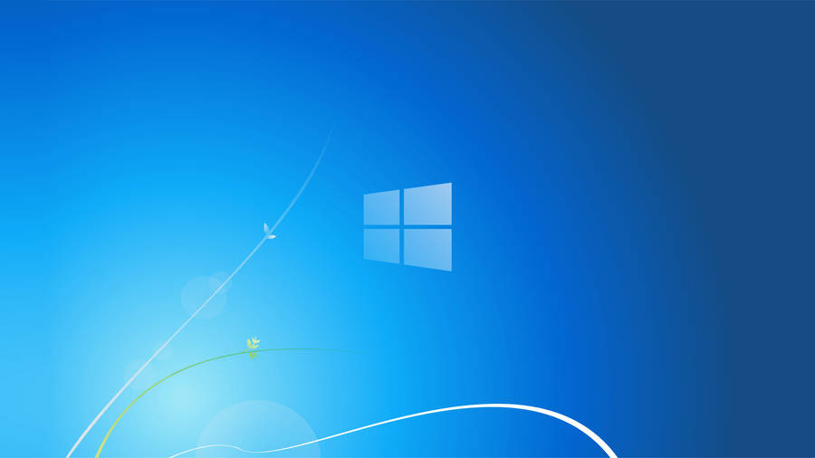 The Bright Blue Interface Of Windows 7 Wallpaper