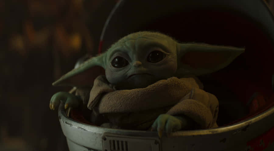 The Child A.k.a. 'baby Yoda' With Faith, Fear, And Trust In Mando. Wallpaper