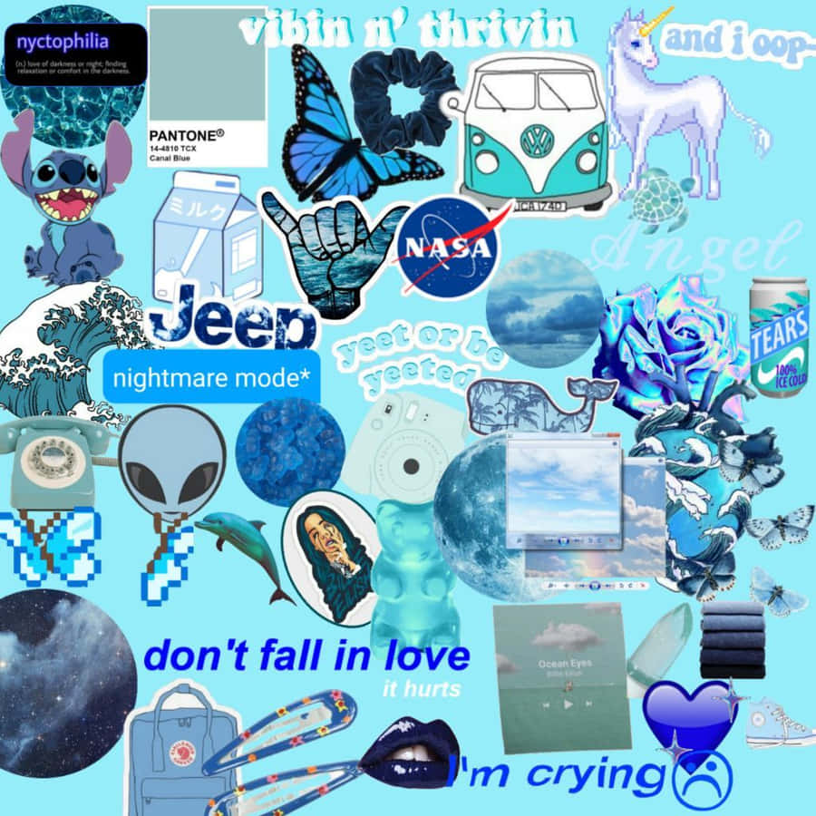 The Color And Beauty Of Hidden Blue Things Wallpaper