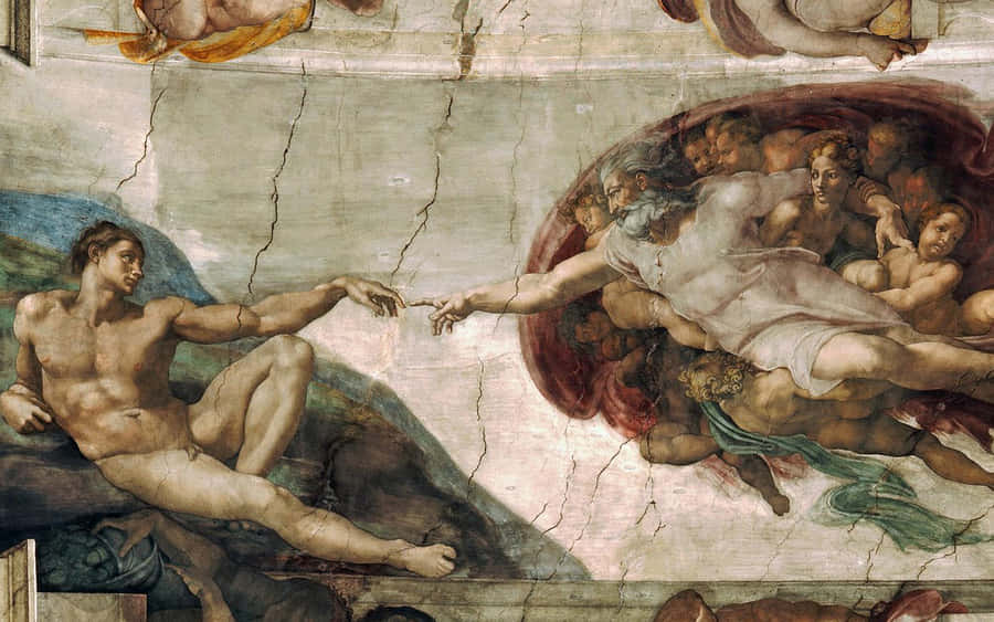 The Creation Of Adam Michelangelo Wallpaper