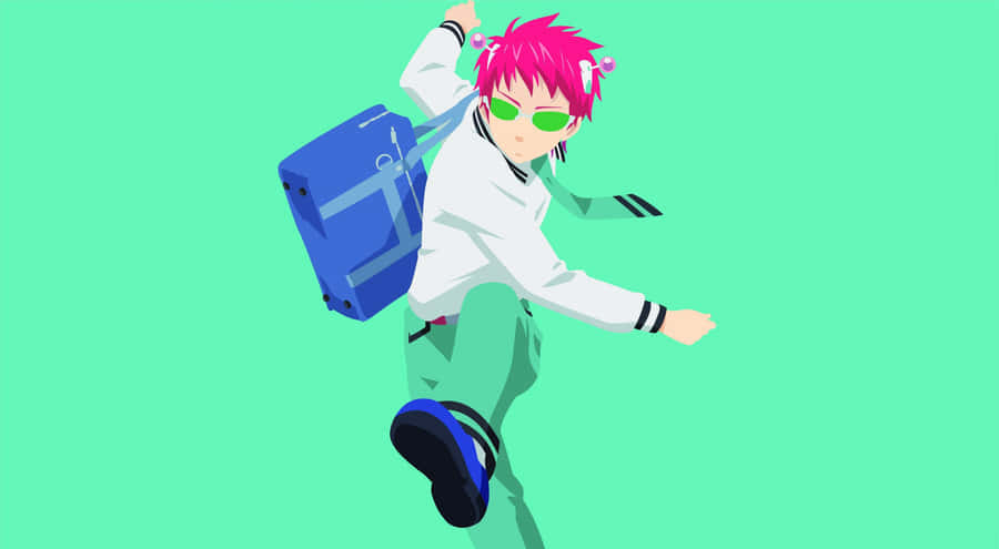 The Disastrous Life Of Saiki K Aqua Blue Wallpaper