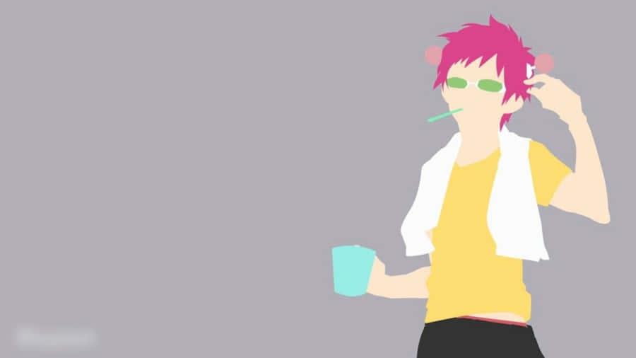 The Disastrous Life Of Saiki K Grey Vector Wallpaper