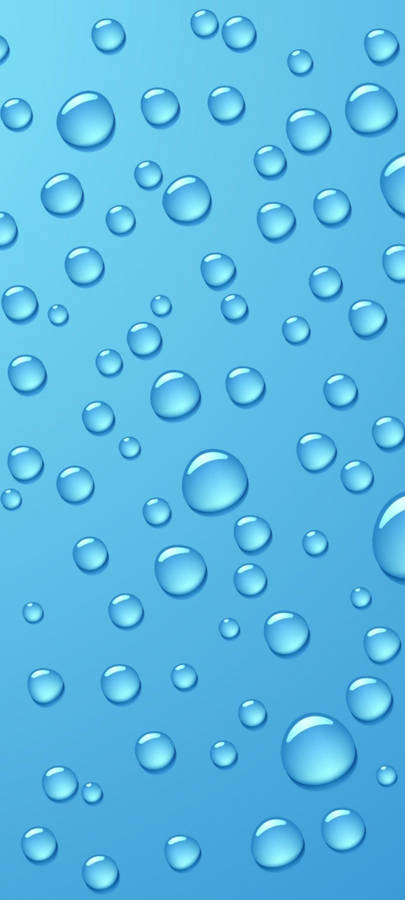 'the Elite Samsung S21 Ultra Graces A Unique Zenith In A Blue Droplets Background' Wallpaper